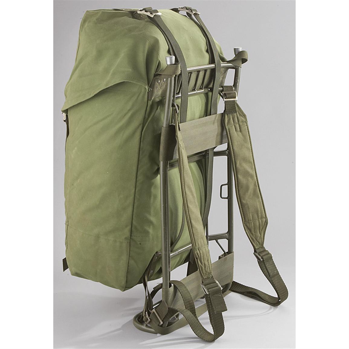 Used Swedish Military Backpack, Olive Drab - 186845, Rucksacks & Backpacks at Sportsman&#39;s Guide