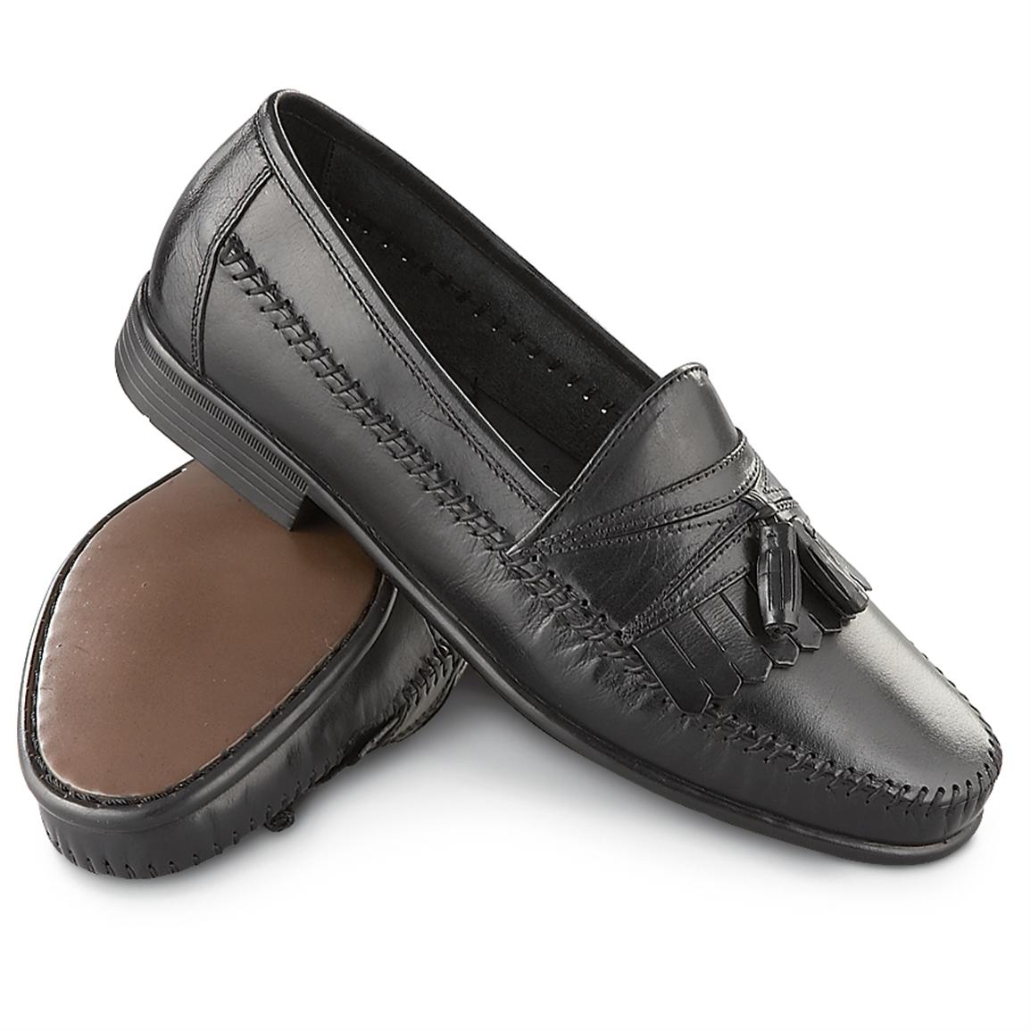 Men's Hush Puppies® Napoli II Loafers, Black 189450, Dress Shoes at