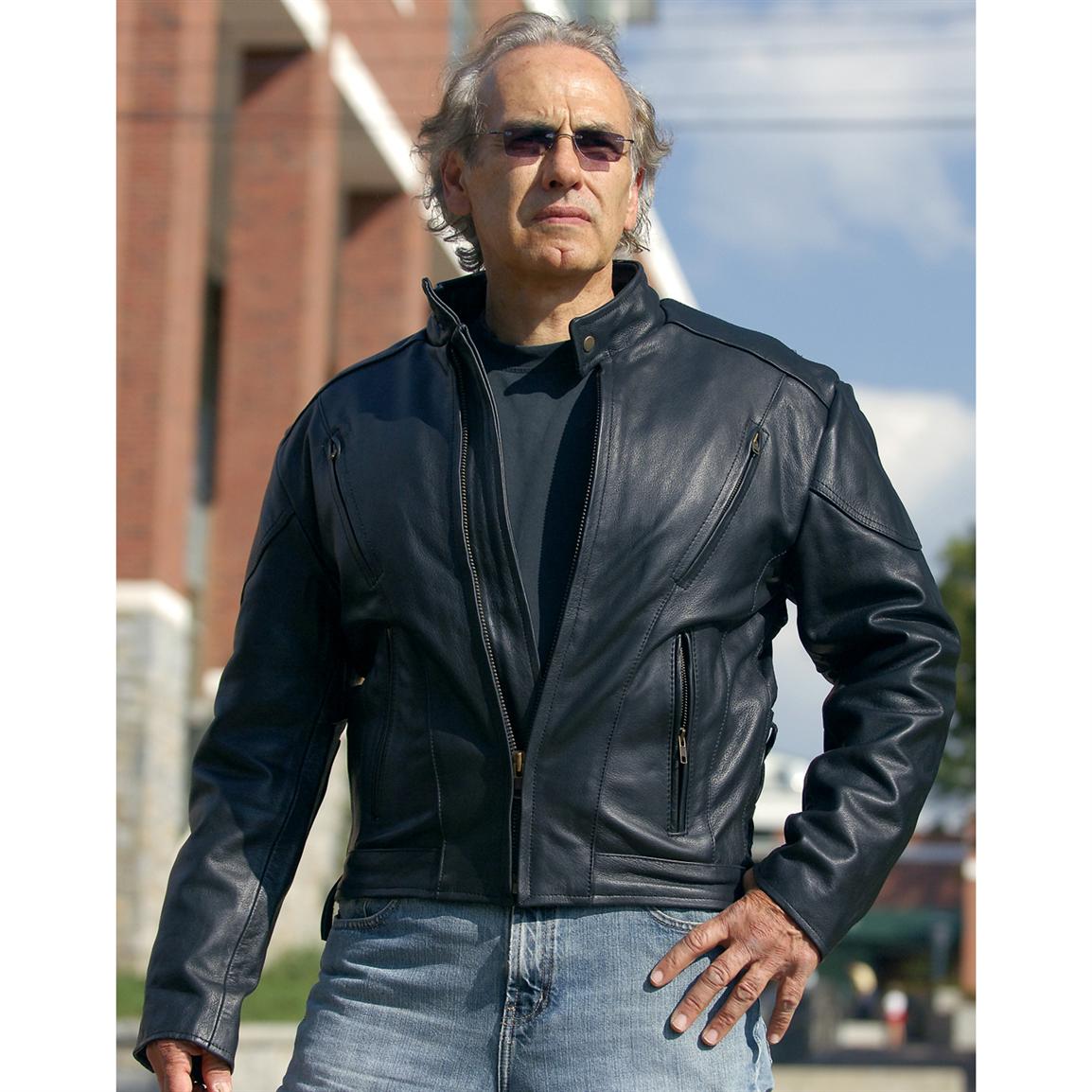 Men&#39;s Interstate Touring Leather Jacket - 190873, Insulated Jackets & Coats at Sportsman&#39;s Guide