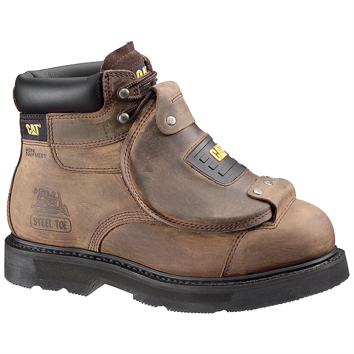 Men's CATÂ® 6 inch Assault Steel Toe Work Boots, Brown - 195440, Work Boots at Sportsman's Guide