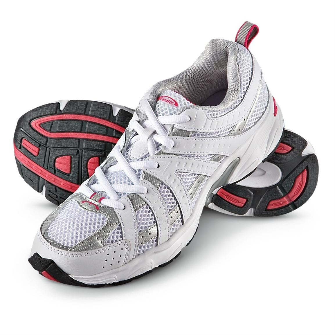 Women's Turntec® Athletic Shoes, White / Gray / Pink 202909, Running