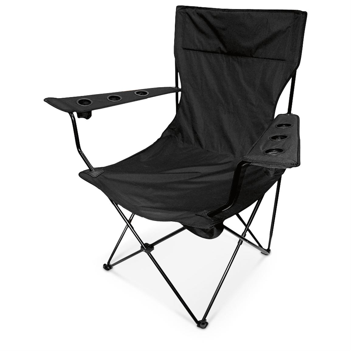 Giant Camp Chair, Black 203730, Patio Furniture at