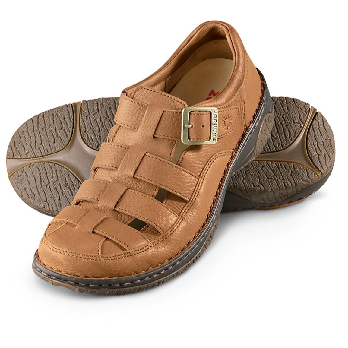 Men's Zumfoot® Fisherman Sandals, Brown 204249, Sandals & Flip Flops