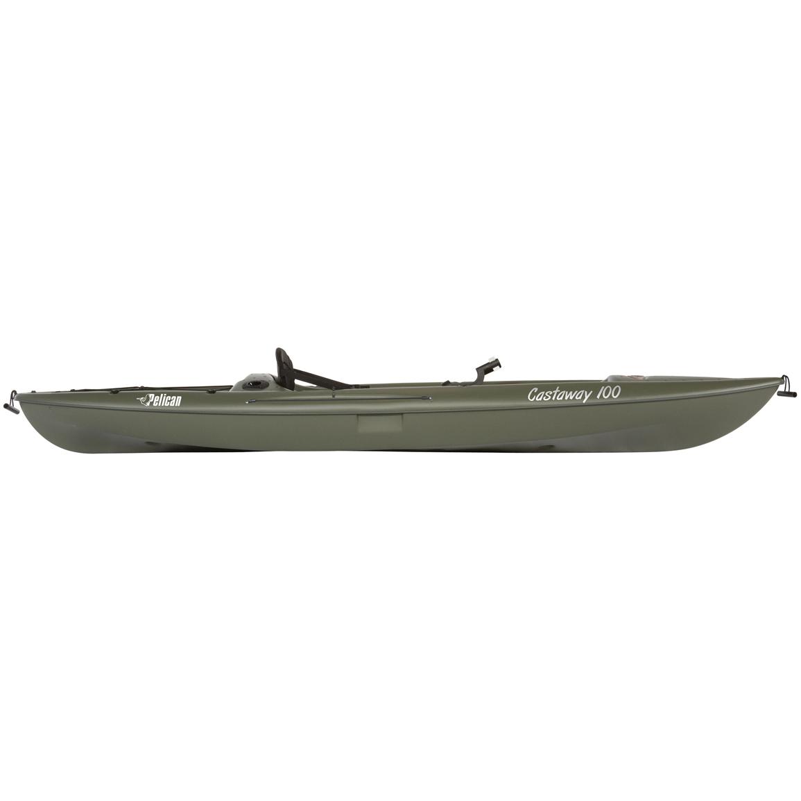 Pelican™ Castaway 100 Kayak, Khaki - 206252, Canoes & Kayaks at Sportsman's Guide