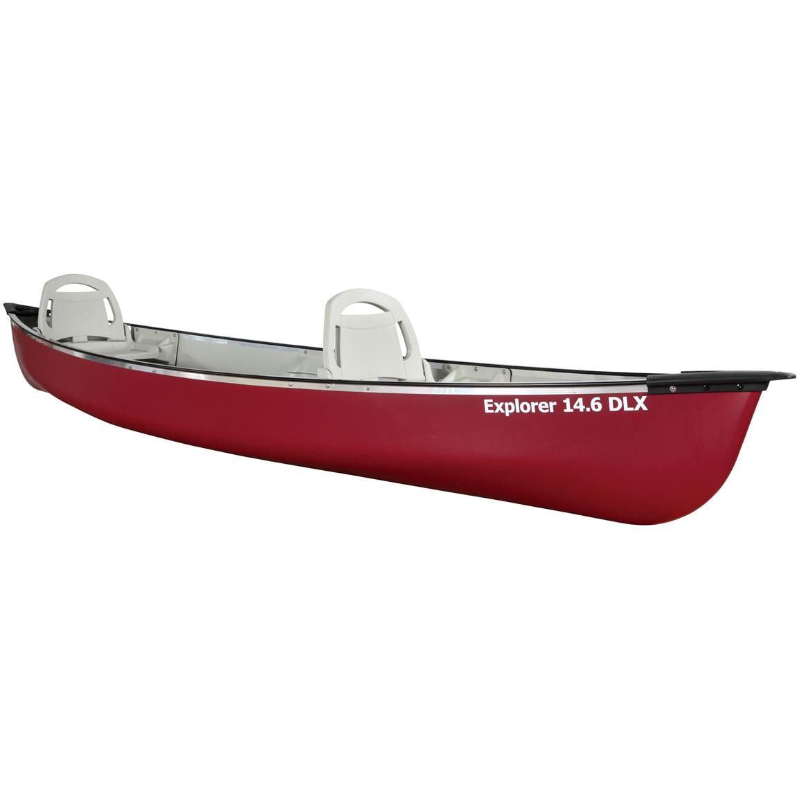 Pelican™ Explorer 14.6 DLX Canoe, Red - 206258, Canoes & Kayaks at Sportsman's Guide1154 x 1154