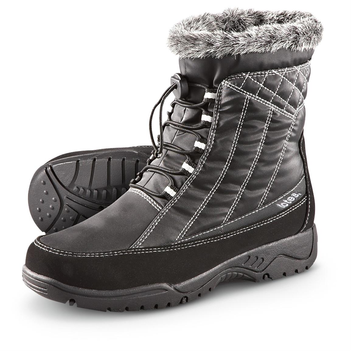 Women&#39;s Totes® Side - zip Eve Boots, Black - 206276, Winter & Snow Boots at Sportsman&#39;s Guide