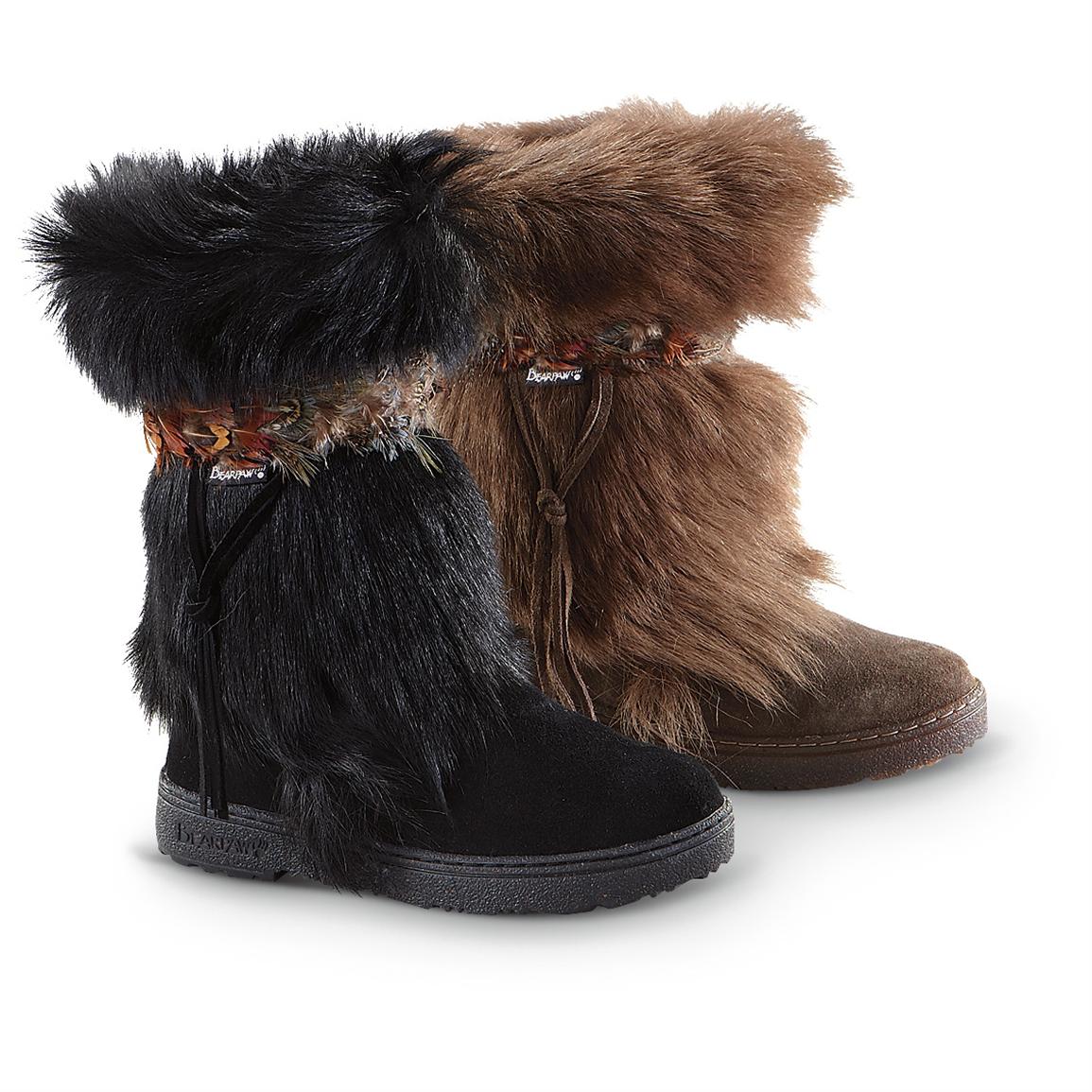 Women&#39;s Bear Paw® Kola II Goat Fur Boots - 207232, Casual Shoes at Sportsman&#39;s Guide