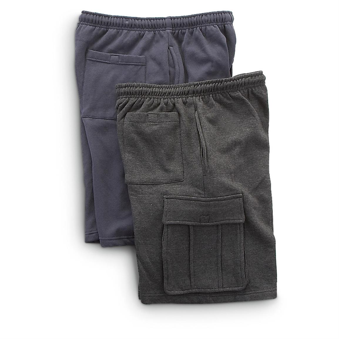 fleece cargo shorts