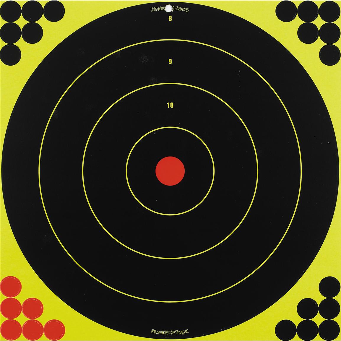 Birchwood Casey® 17 1/4" Shoot N C® Bull's Eye Target 100 Sheet Pack 208902, Shooting