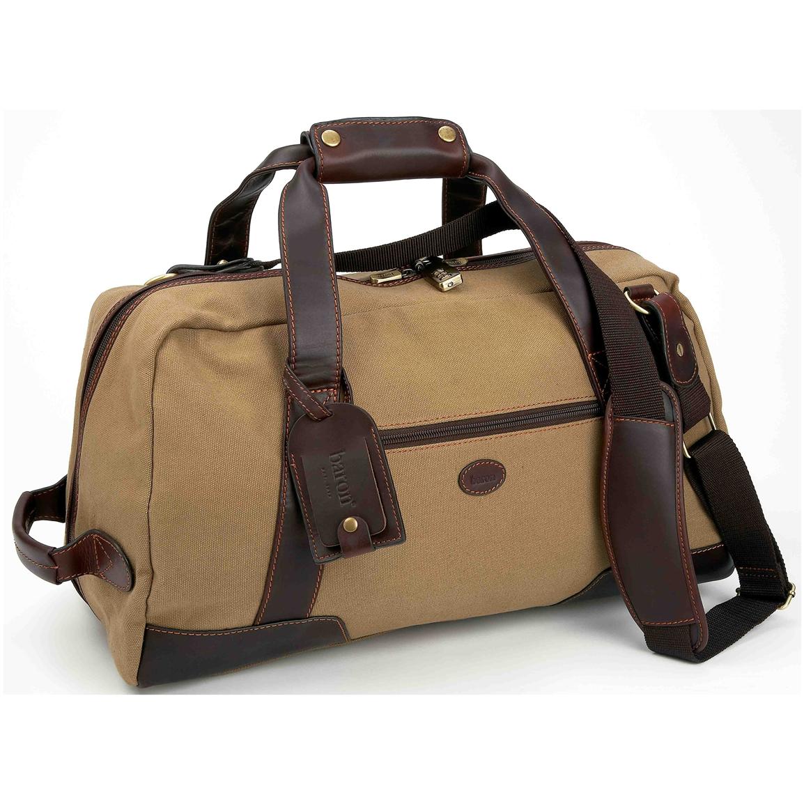 Baron Country® Small Canvas & Leather Duffel Bag - 209112, Gear & Duffel Bags at Sportsman&#39;s Guide