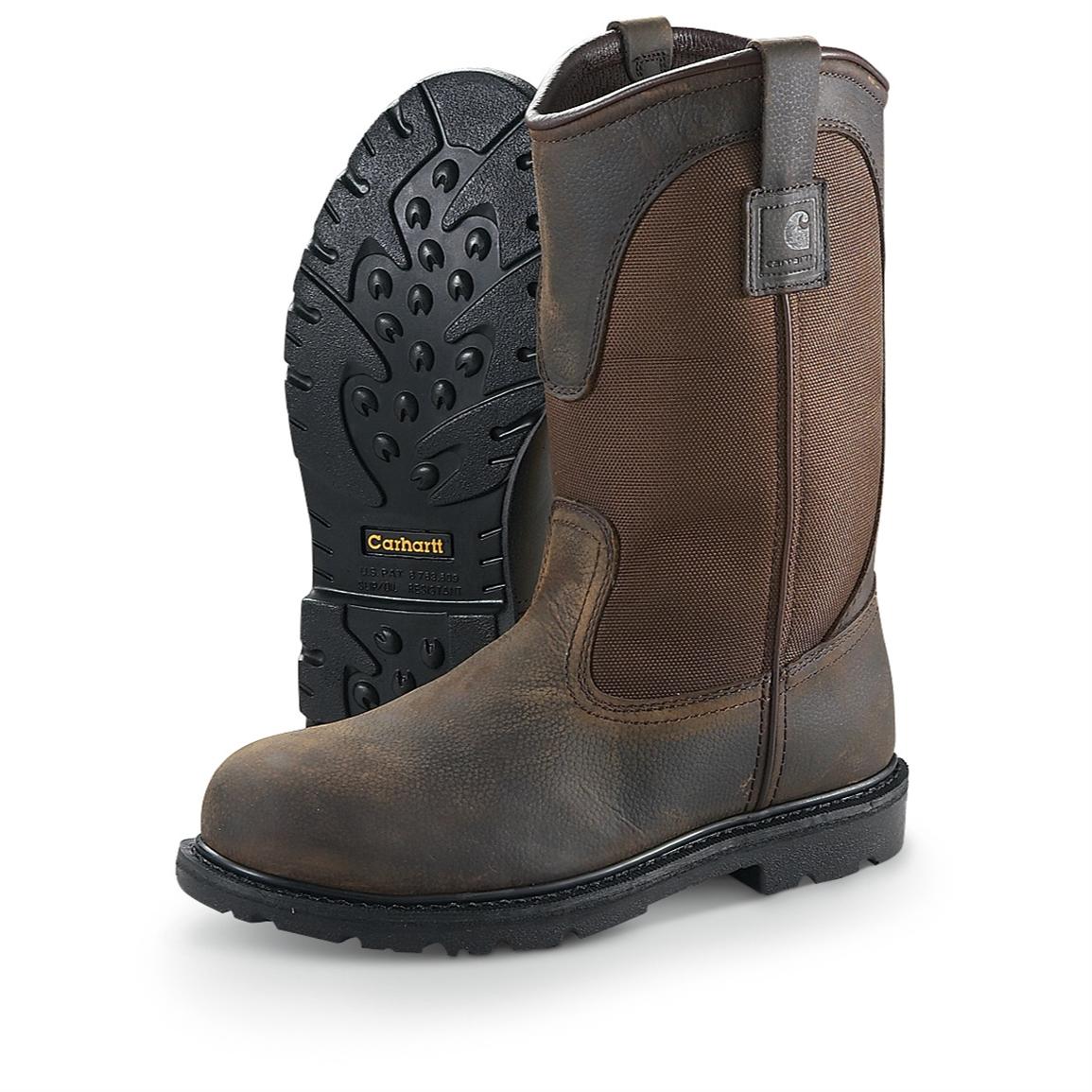 Men's 10" 3711 Carhartt® Waterproof Pull on Work Boots 209266, Work Boots at Sportsman's Guide