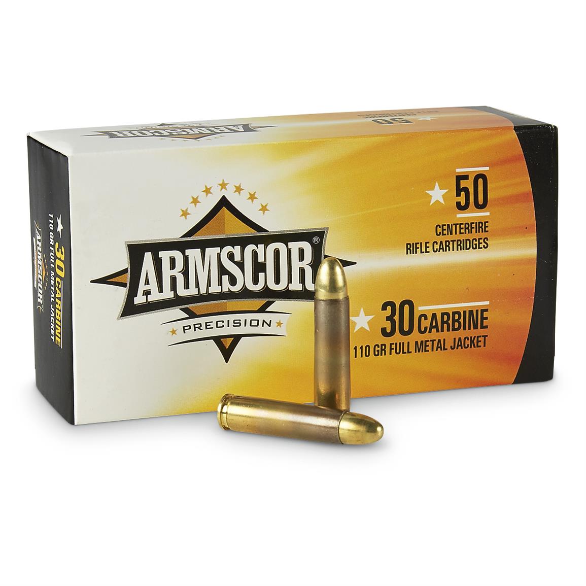 Armscor 30 Carbine Fmj 110 Grain 500 Rounds 210616 30 M1 Carbine Ammo At Sportsmans Guide 8655