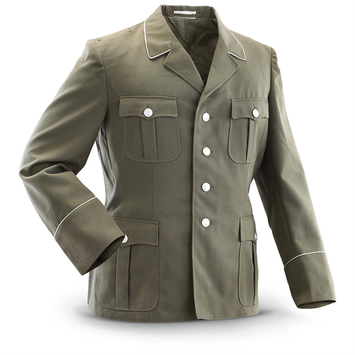 New East German Military NVA Officer's Jacket, Khaki - 211275, Pea