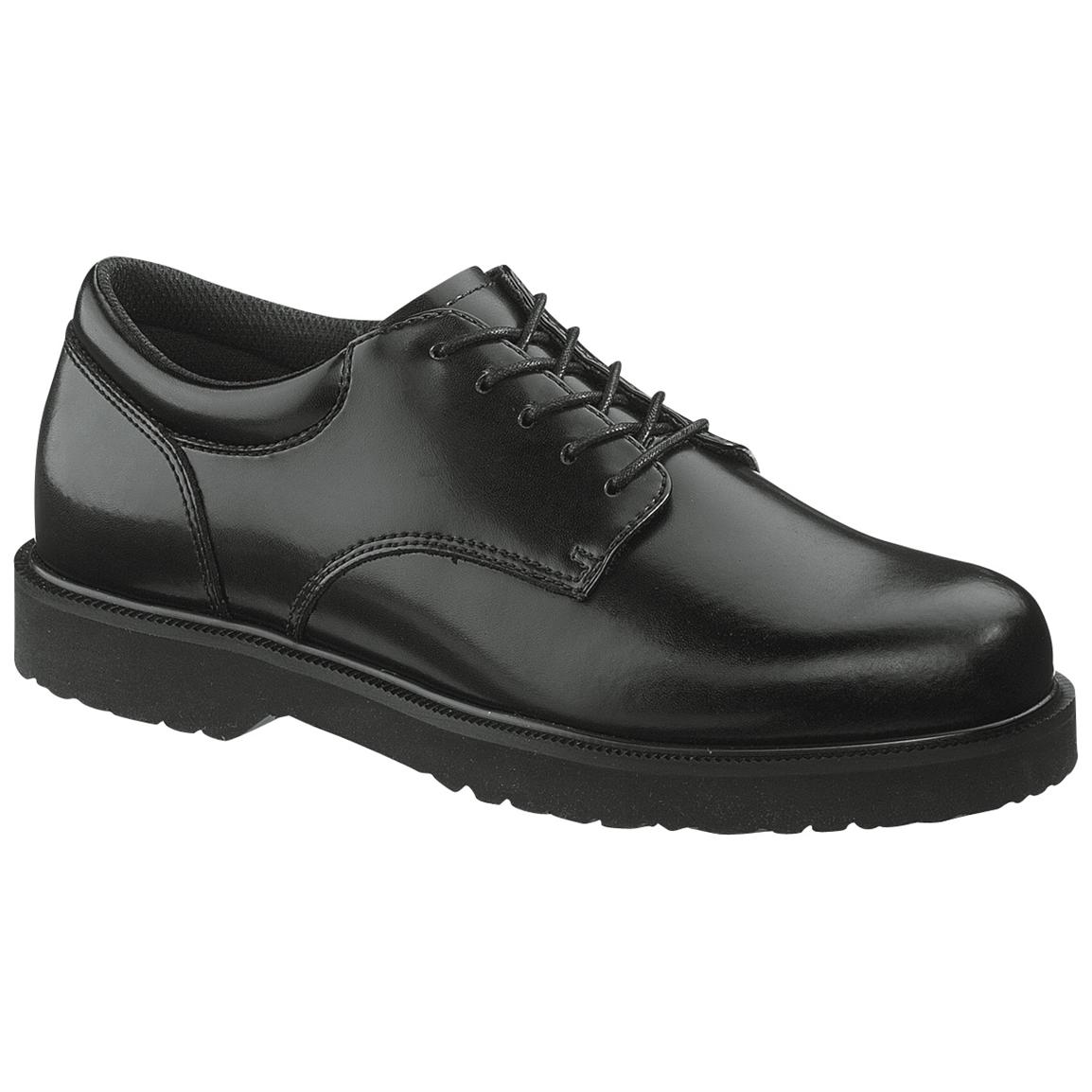 Men's Bates® High-shine Duty Oxford Shoes, Black - 213426, Dress Shoes