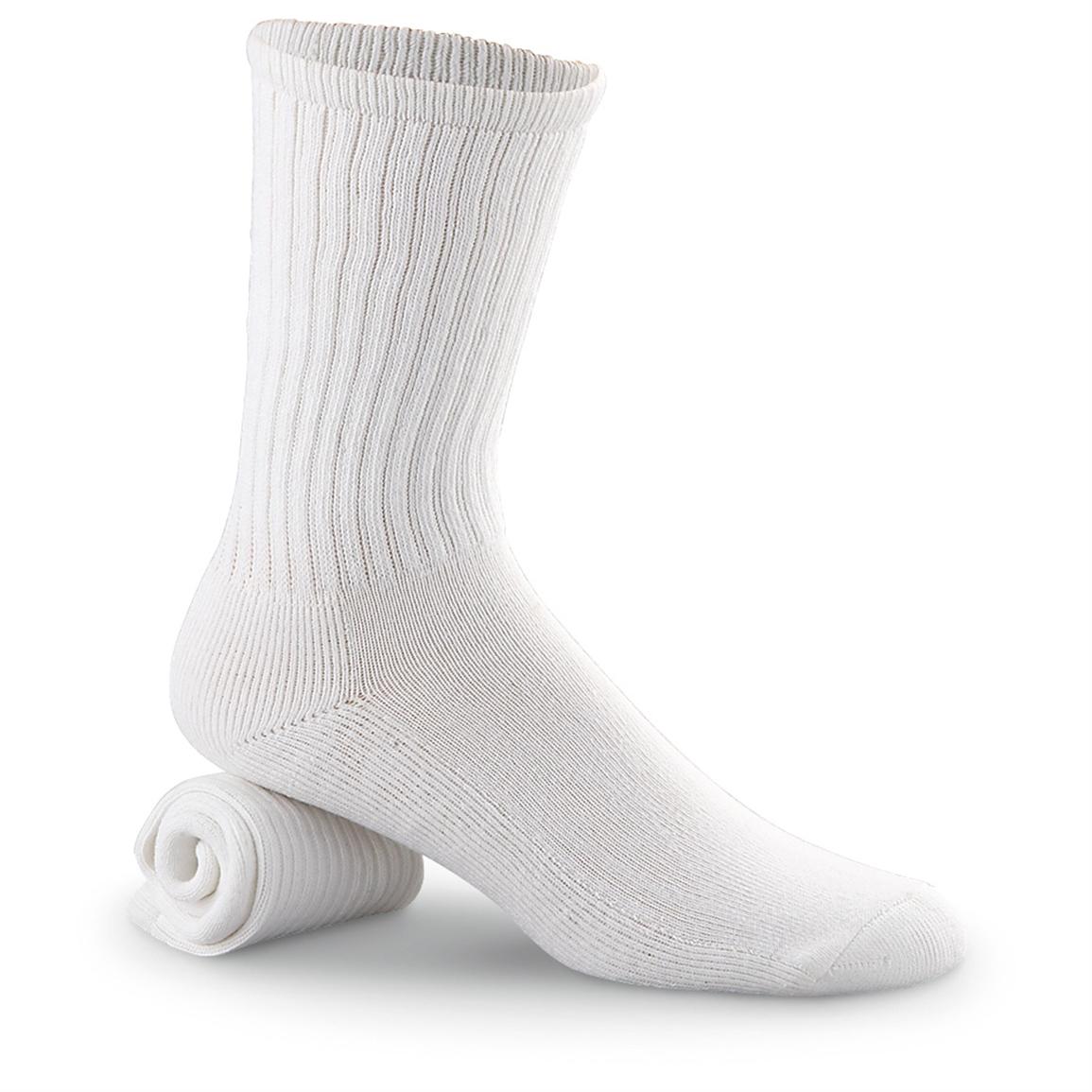 Prs. of New French Military Surplus Army Socks, White  213802, Socks 
