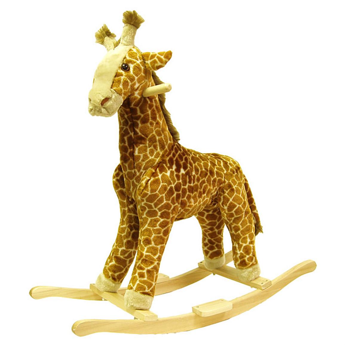 happy trails giraffe plush rocking animal