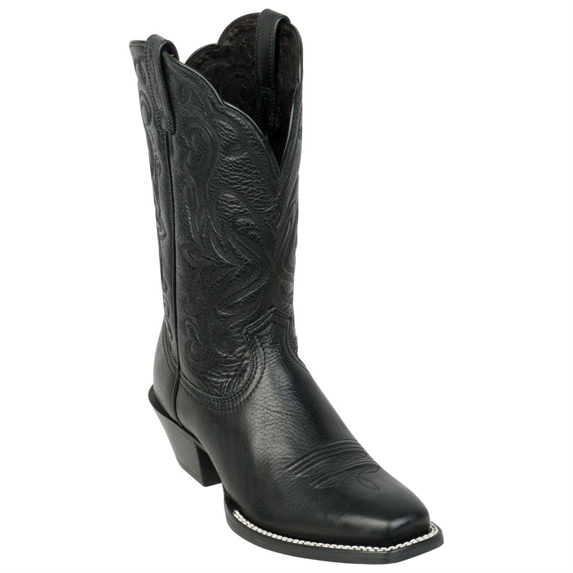 womens black boots size 11 wide