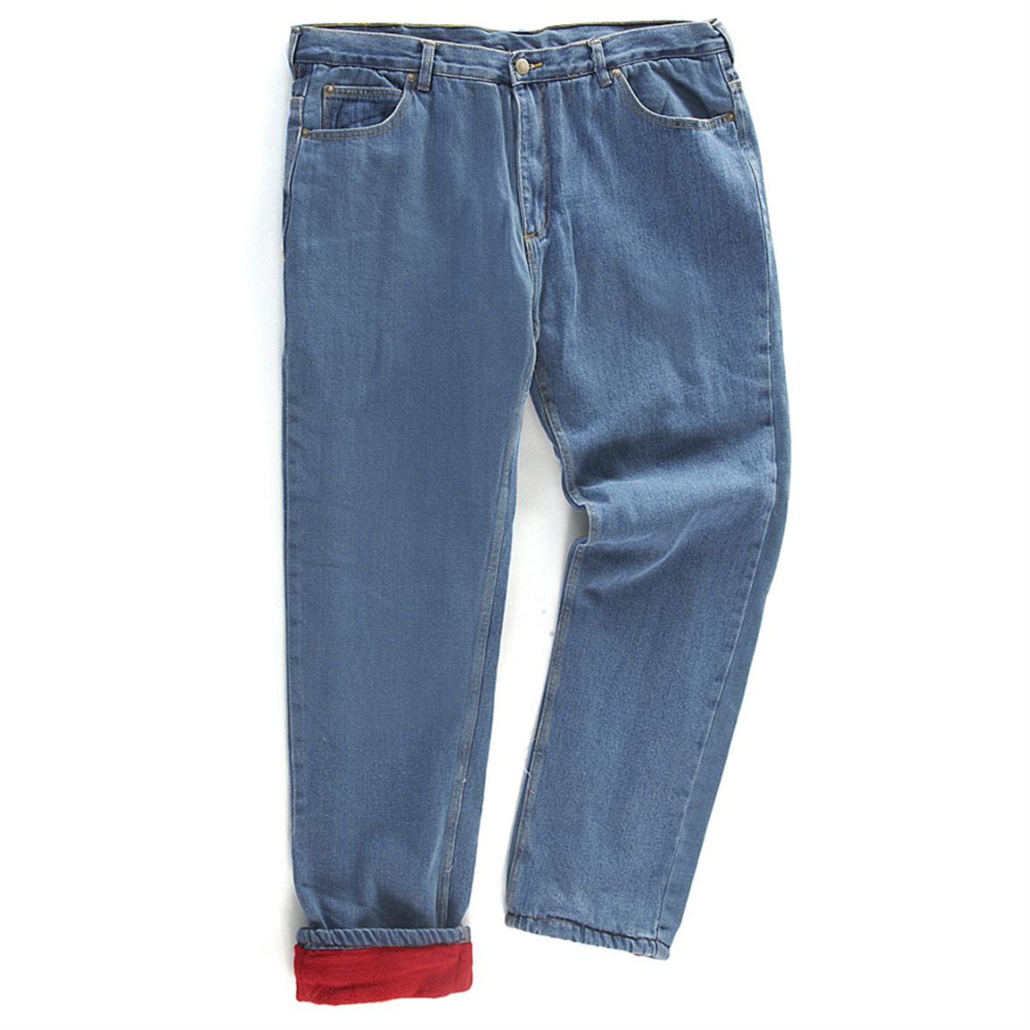 mens fleece lined work jeans