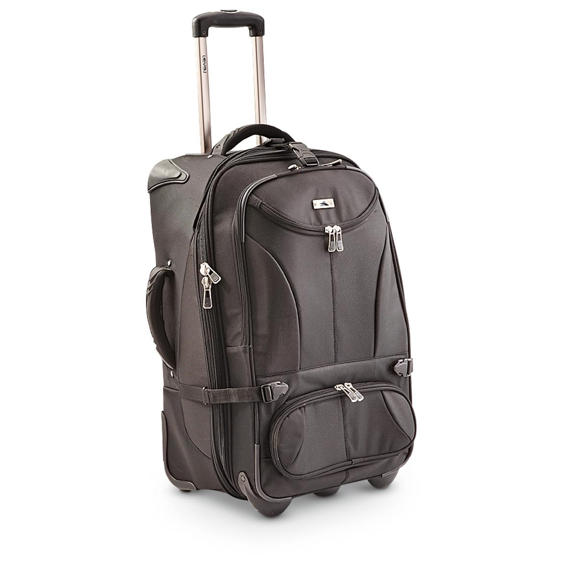 High Sierra® Expandable Wheeled Duffel Bag, Black - 217863, Luggage at Sportsman&#39;s Guide