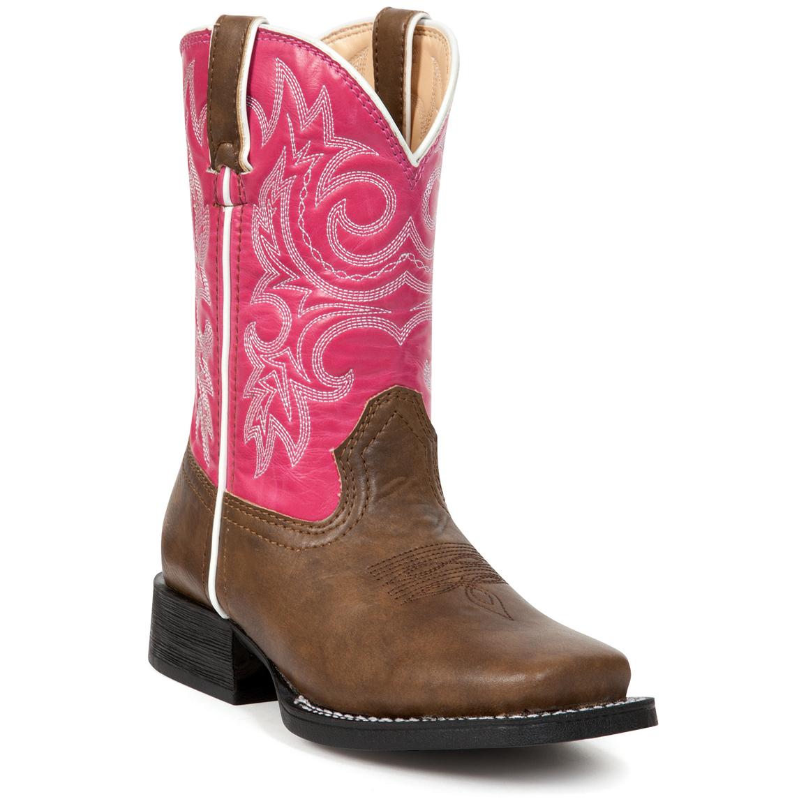 Girls Durango® Lil Partners Western Boots, Hot Pink - 219868, Cowboy 