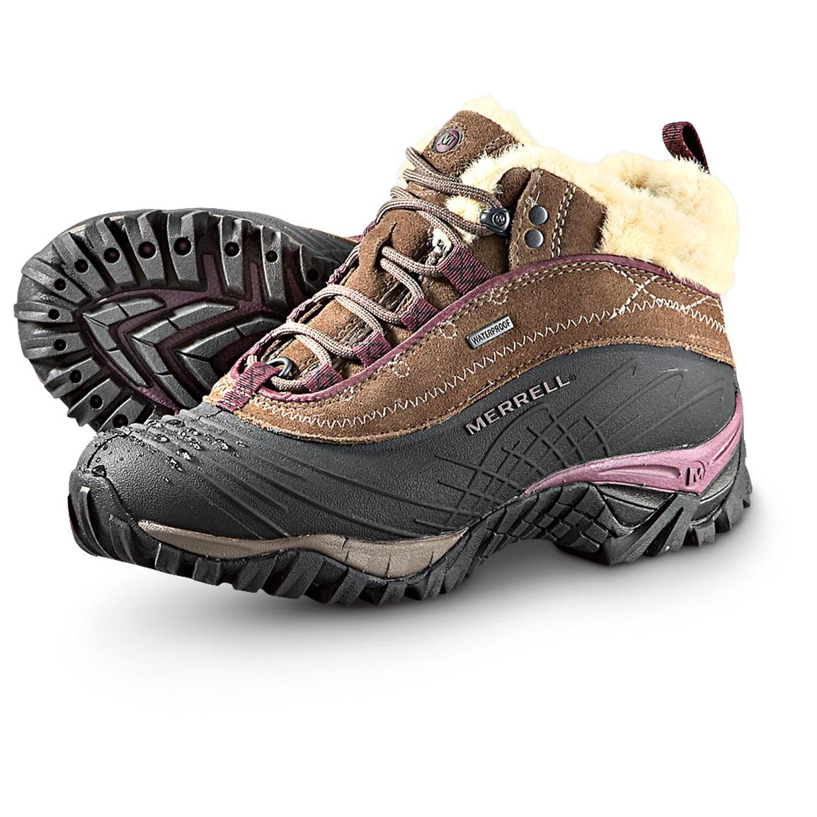 Women S Merrell Insulated Waterproof Isotherm Boots Stone