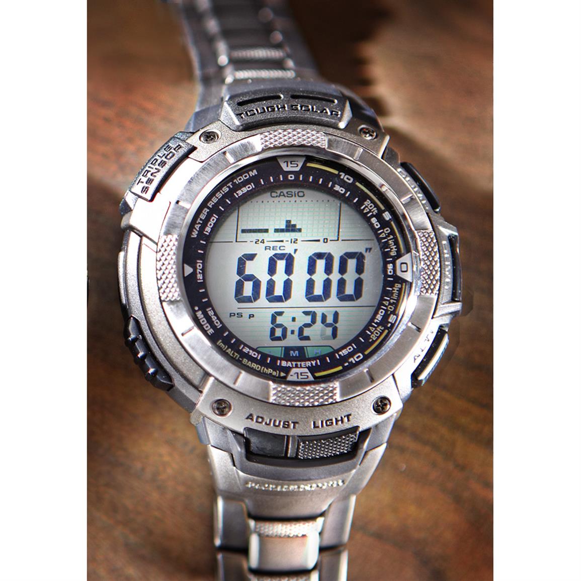 Casio Pathfinder Titanium Solar Watch - 220370, Watches at Sportsman's