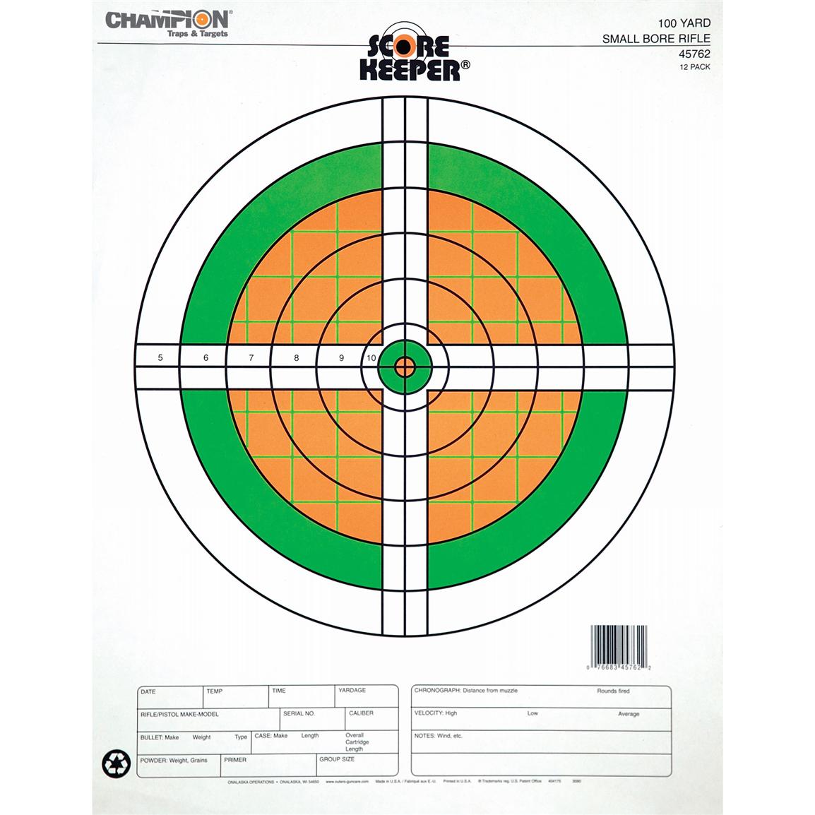 Printable Zero Targets