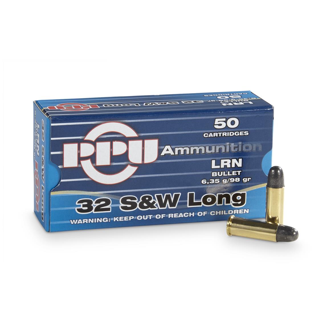Ppu 32 Smith And Wesson Long 98 Grain Lrn 50 Rounds 222425 32 S