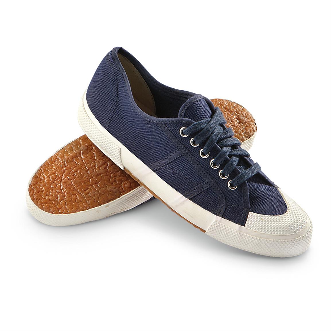 New Italian Navy Canvas Deck Shoes, Navy Blue` - 223058, Running Shoes ...