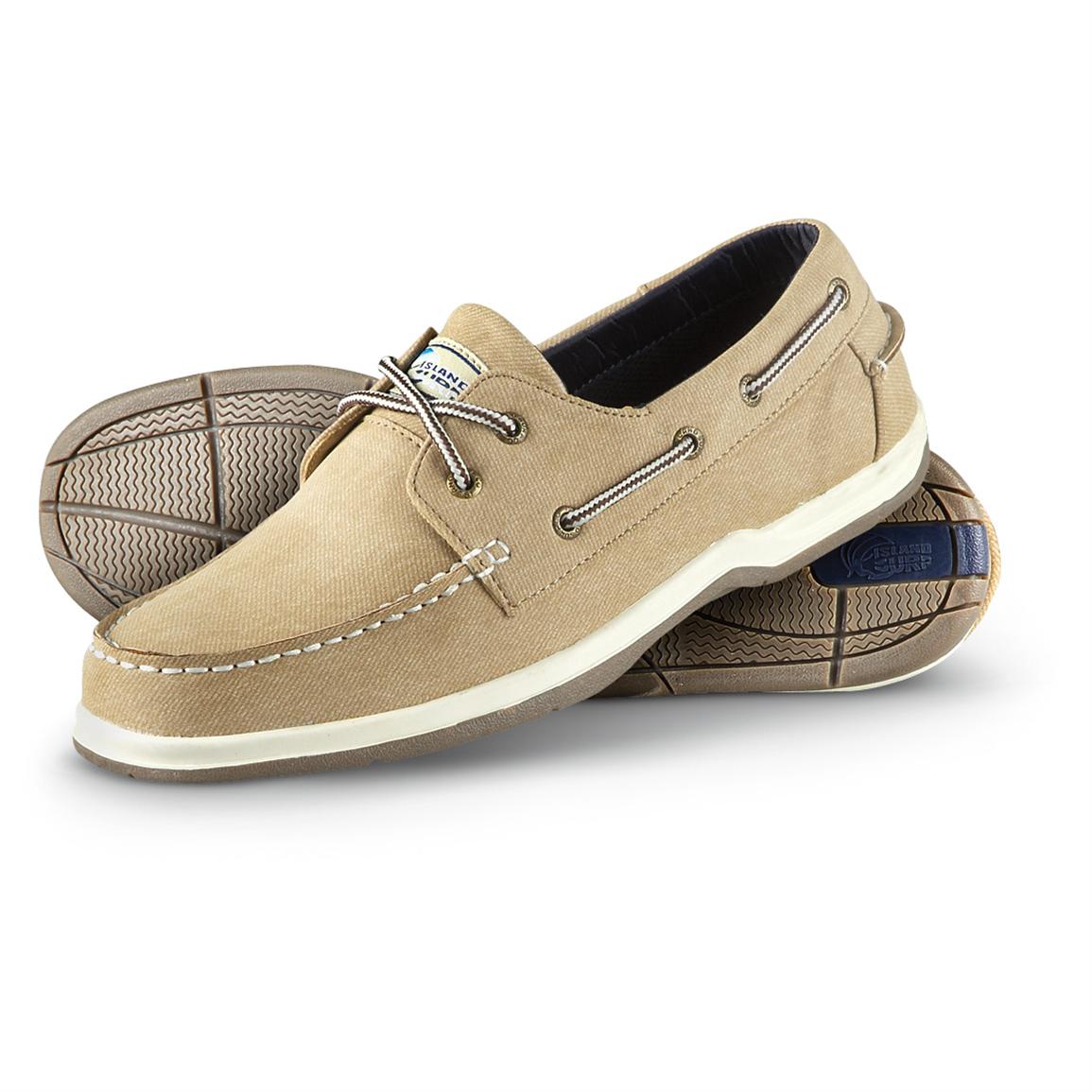 Men's Island Surf® Dock Boat Shoes, Parchment 224305