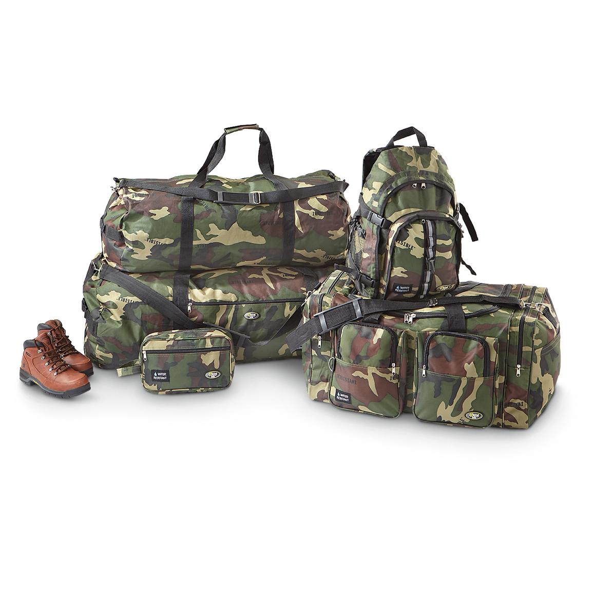 Extreme Pak 5-Pc. Water-repellent Invisible Camo Duffel Bag Set - 225618, Tote Bags at Sportsman ...