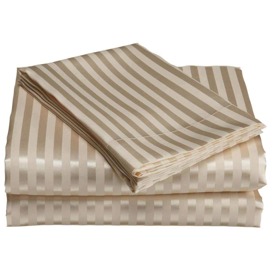 Striped Satin Sheet Set 225639 Sheets At Sportsmans Guide