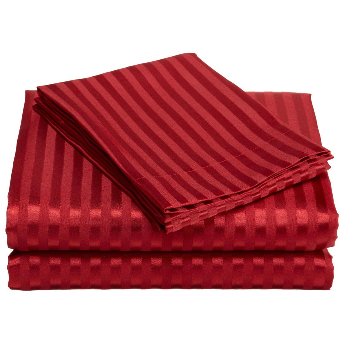 Striped Satin Sheet Set 225639 Sheets At Sportsmans Guide