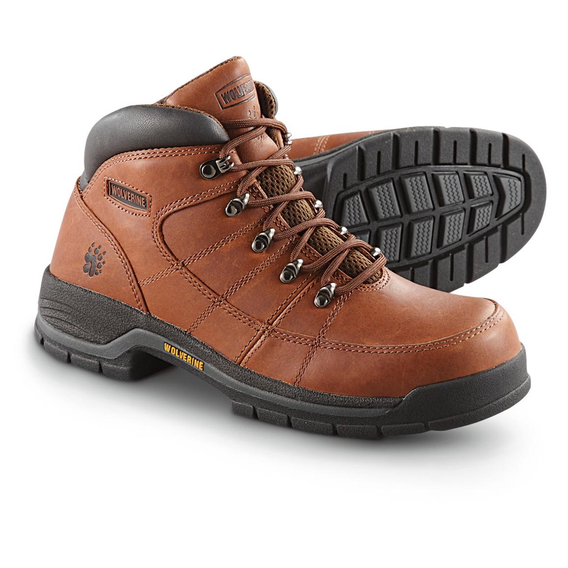 Men's Wolverine® Davis Moc - toe Hiking Boots, Brown ...
