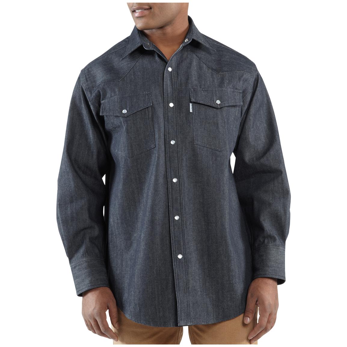 Carhartt ironwood hot sale denim work shirt