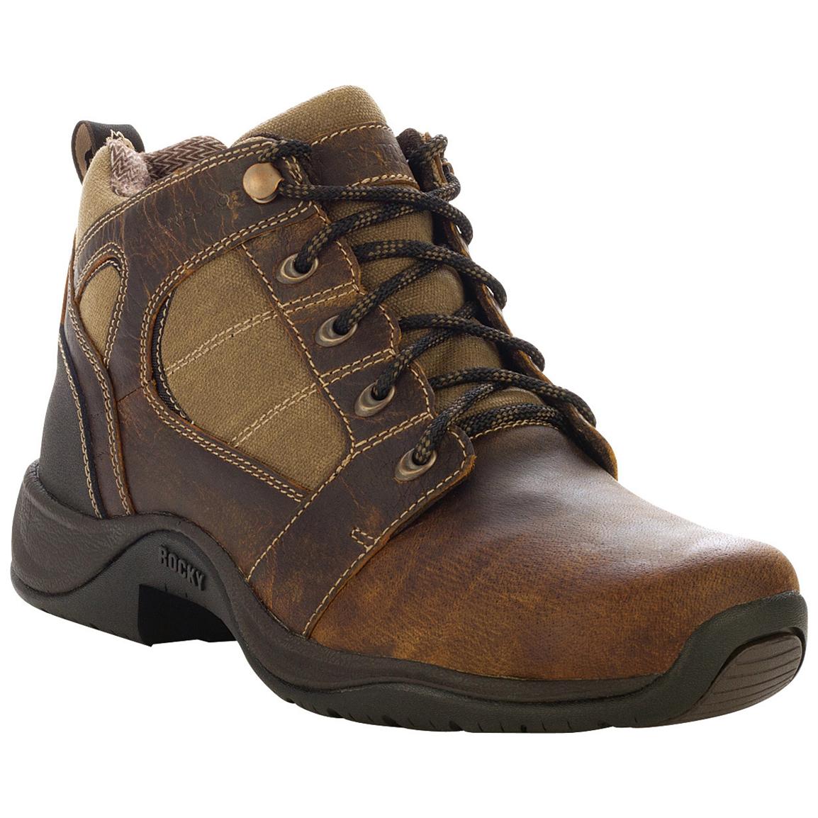 Women's RockyÂ® Barnstormer Waterproof Mid Hiking Boots, Brown / Khaki - 228353, Hiking Boots 