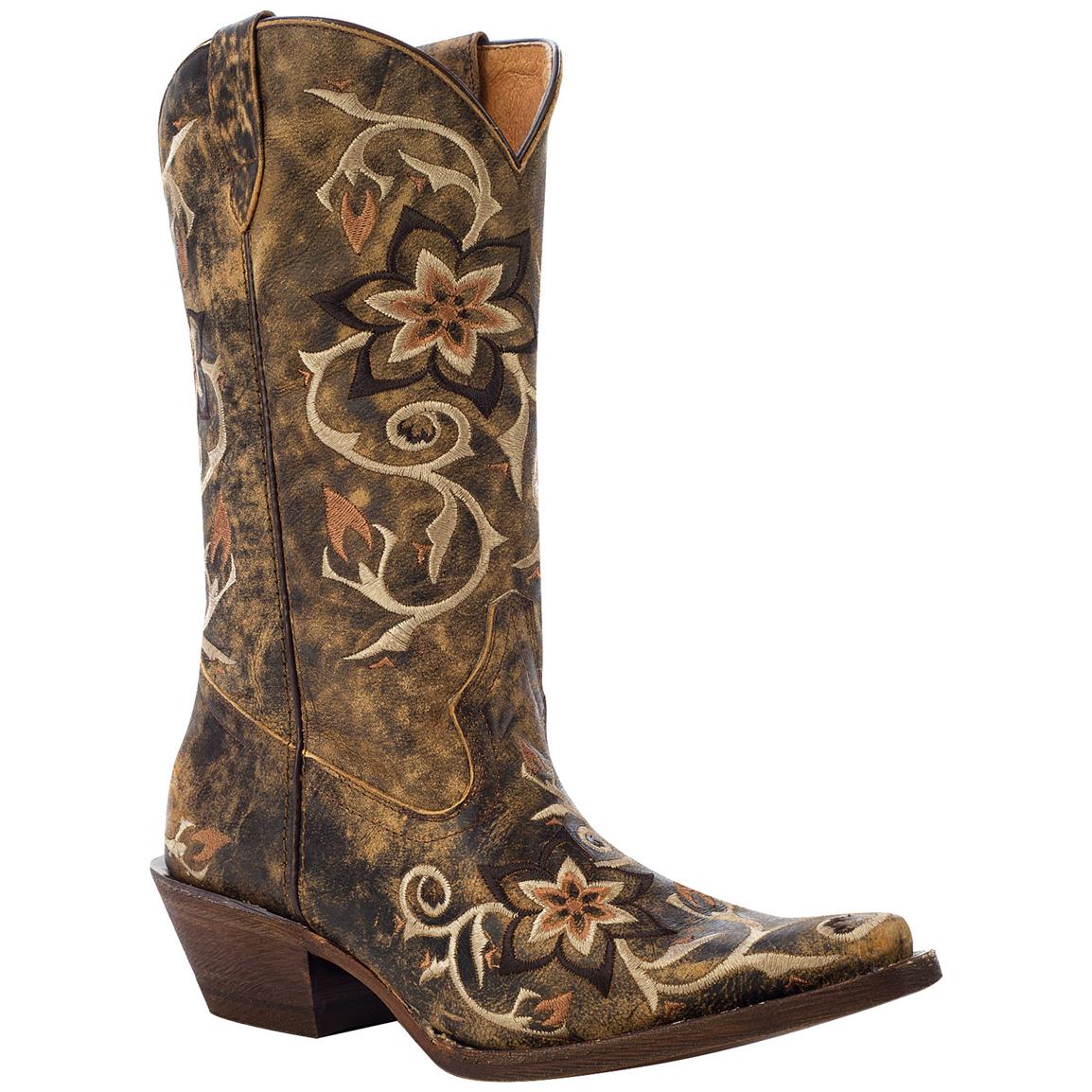 Women's Rocky® 12" Handhewn Snip Toe Western Boots - 228417, Cowboy