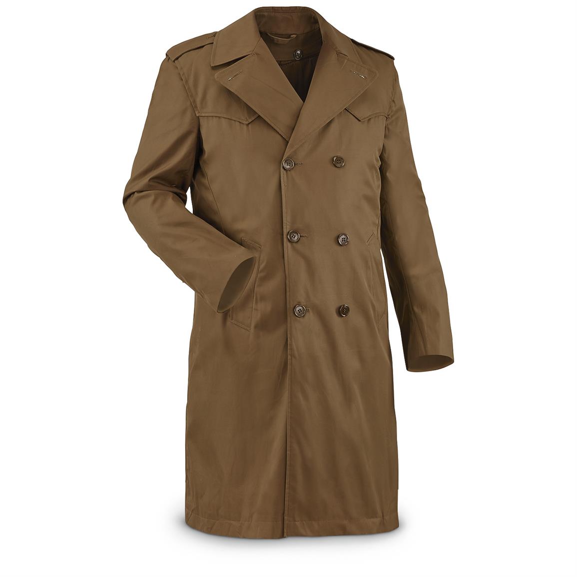 Italian Military Surplus Trench Coat, Used - 230029, Military Trench Coats at Sportsman's Guide