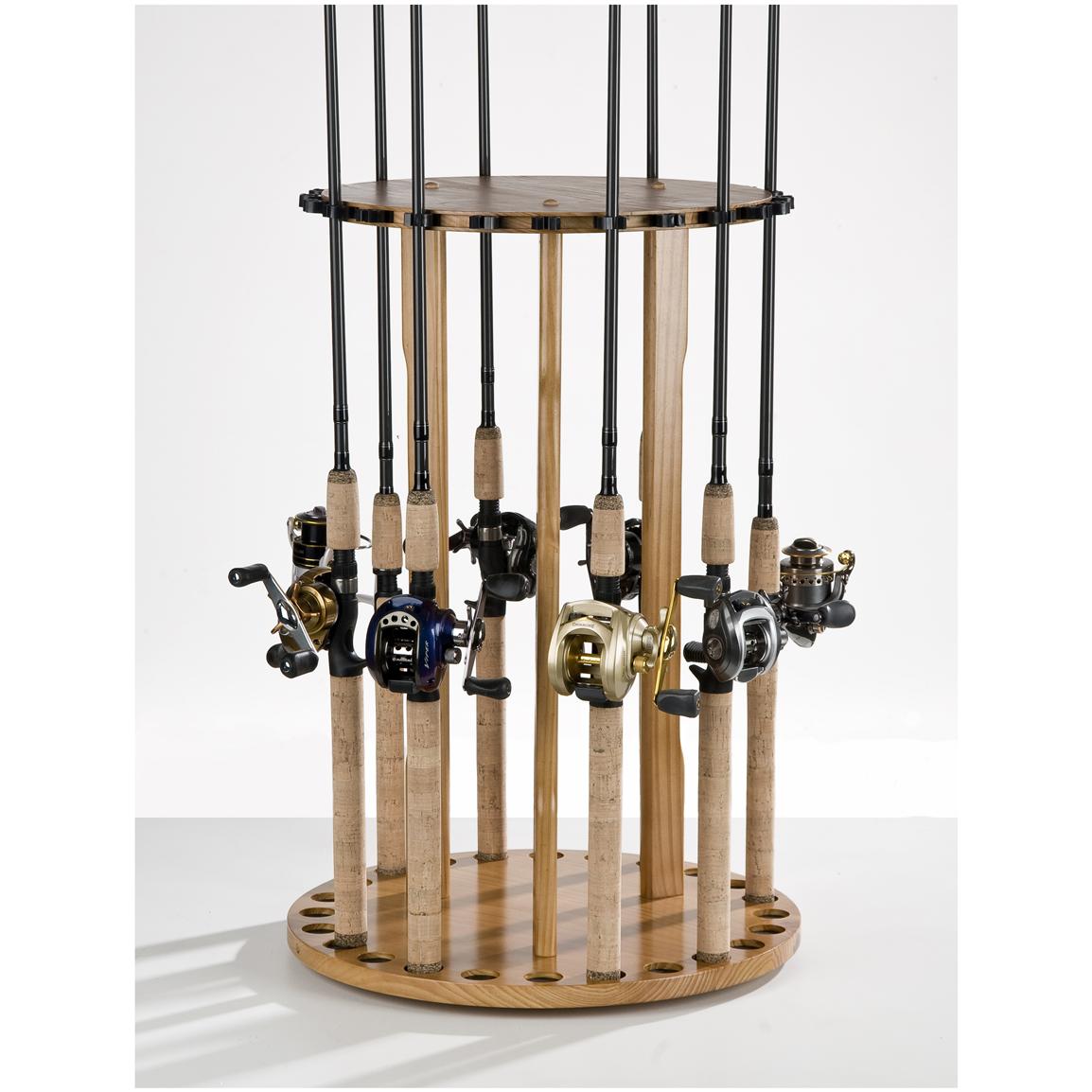 Organized Fishing 24 Rod Round Floor Rod Rack - 231536, Fishing Rod ...