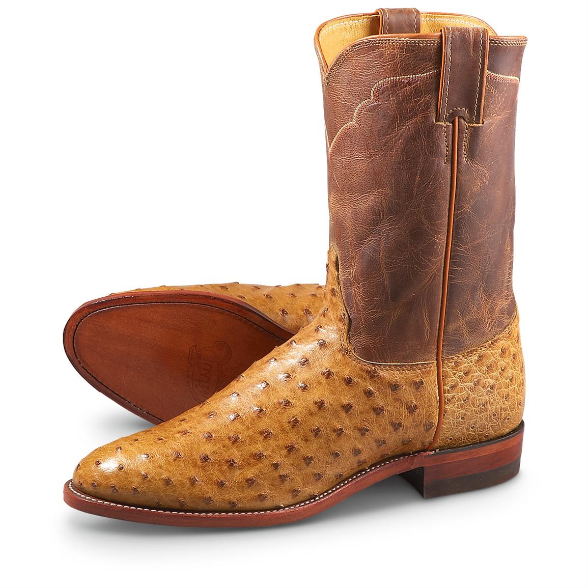 men-s-justin-10-full-quill-ostrich-roper-boots-antique-tan-232364