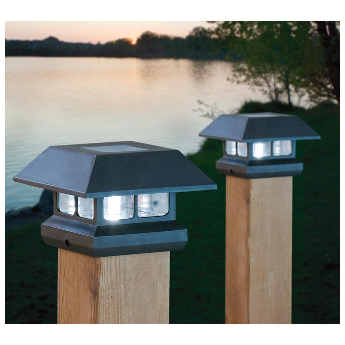 CASTLECREEK Solar Deck Post Cap Lights, 2 Pack 233713, Solar