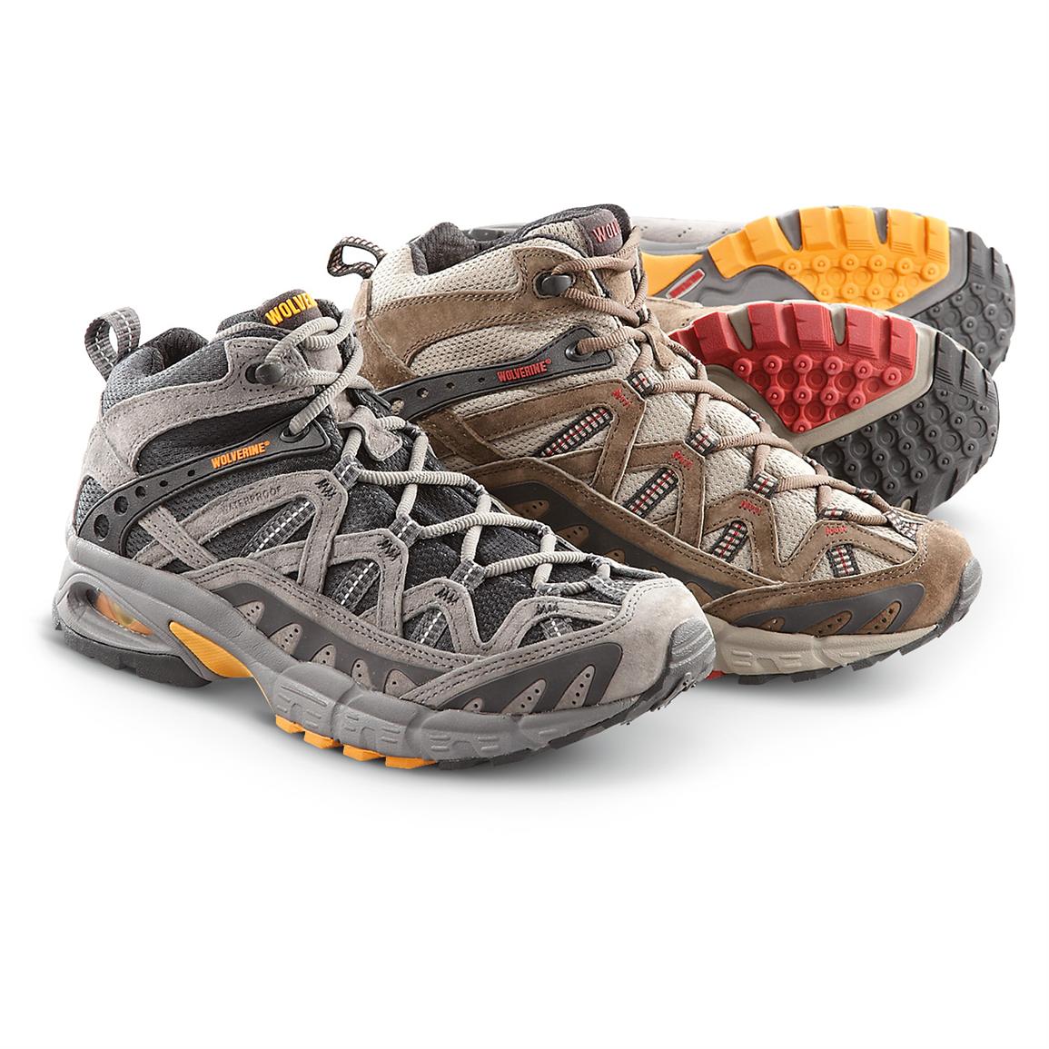 Men&#39;s Wolverine® Waterproof Terrain Mid - High Hiking Boots - 235153, Hiking Boots & Shoes at ...