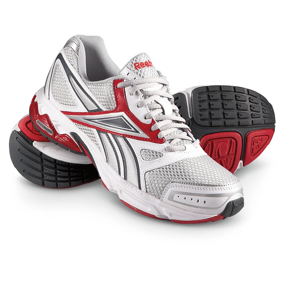Mens Reebok® Instant Cross Trainers Silver White Red 235665