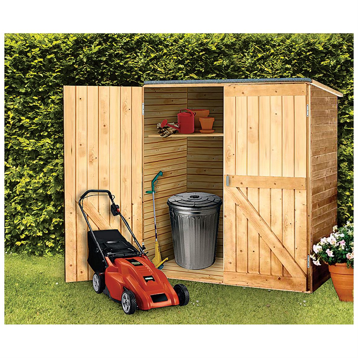 Solid Wood Outdoor Storage Shed 236390, Patio Storage at Sportsman's Guide