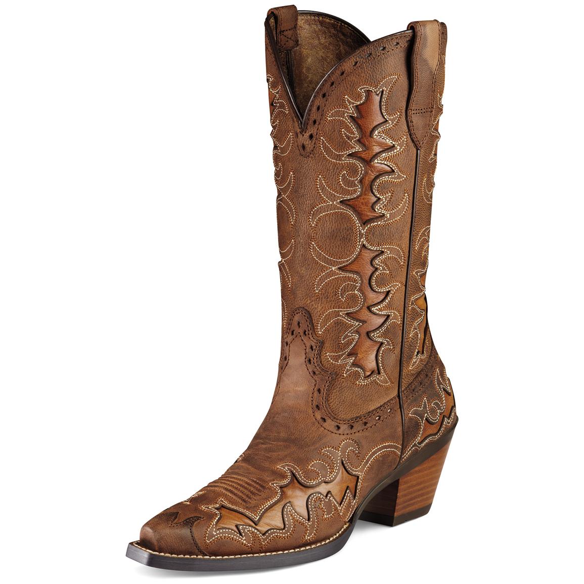 Women's Ariat® 12" Dandy Cowboy Boots, Brown - 282504, Cowboy & Western