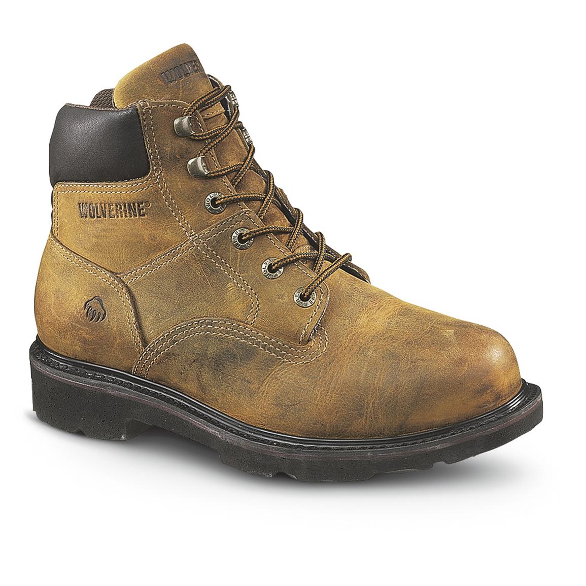 Men's Wolverine® 6" Saturn Work Boots, Brown - 283318 ...