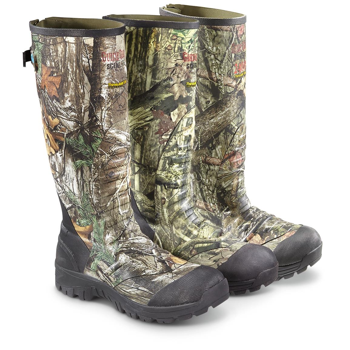 Guide Gear Men's 17" Insulated Rubber Hunting Boots, 2,400