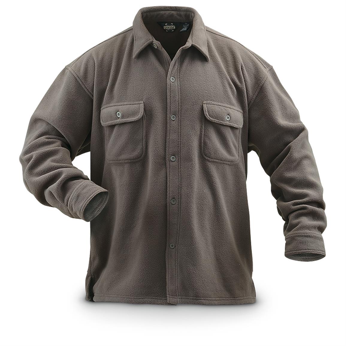 Guide Gear Fleece CPO Shirt, Solid - 293306, Shirts at Sportsman's Guide