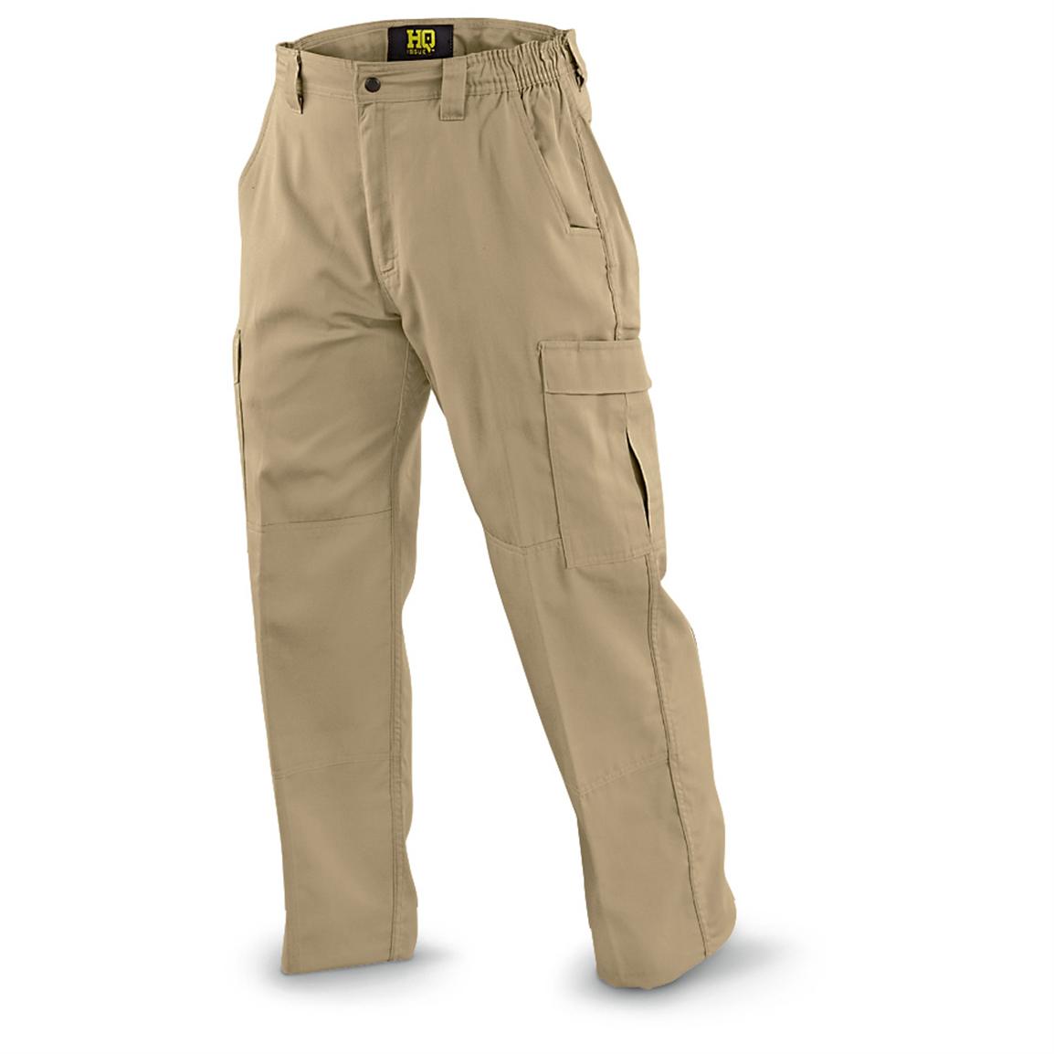 men's slim fit khaki cargo pants