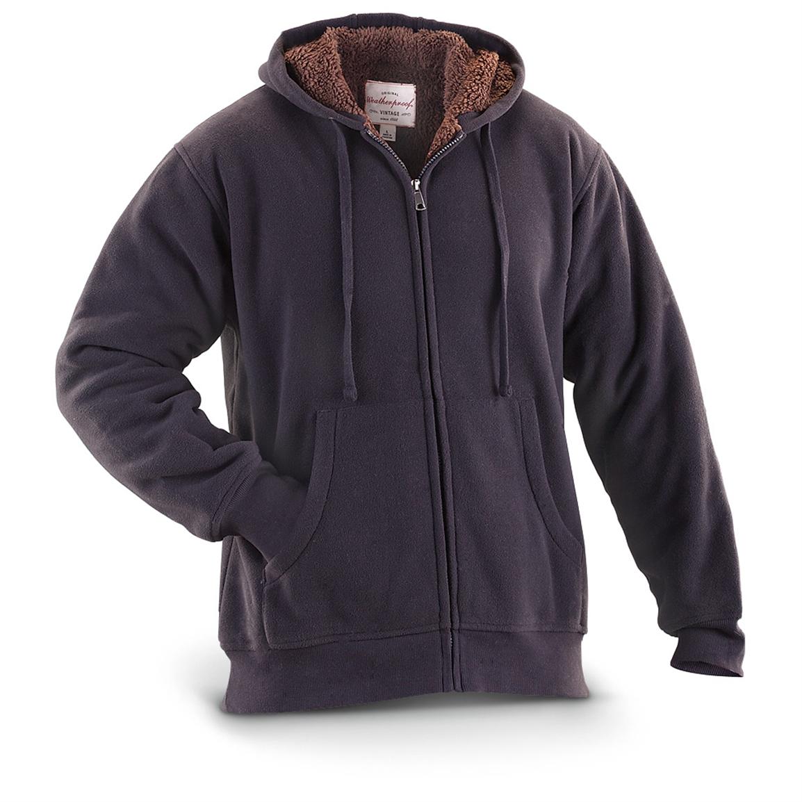 Weatherproof® Vintage Sherpa-lined Fleece Hoodie - 296553, Sweatshirts 